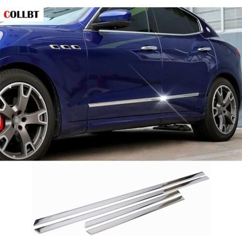 Top Quality Stainless Steel Side Door Decoration Strips Trim Sticker Accessories For Maserati Levante 2016 4Pcs/set Car-Styling