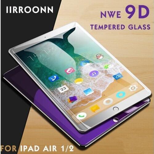 IIRROONN Anti-Blue Light Screen Protector For Apple iPad air 1 2 Tempered Glass For iPad air 1 2 Tablet Protective Film Guard