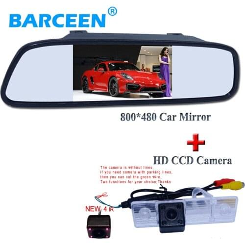 Fit for Chevrolet Epica/Lova/ Aveo/Captiva 4.3" car parking mirror with 170 degree car backup camera plastic shell material