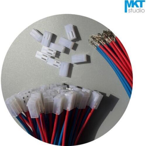 10Pcs 20cm Single CH3.96 Header AWG22 Colorful Wire Cable 5P 6P