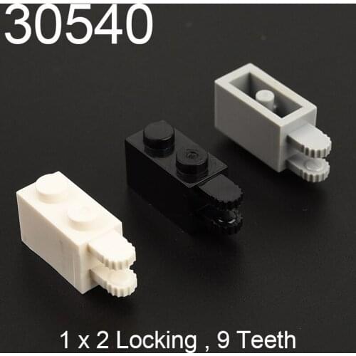 10PCS 30540 Hinge Brick 1x2 Locking 9 Teeth Building block accessories parts MOC DIY Education Build Toys Brick