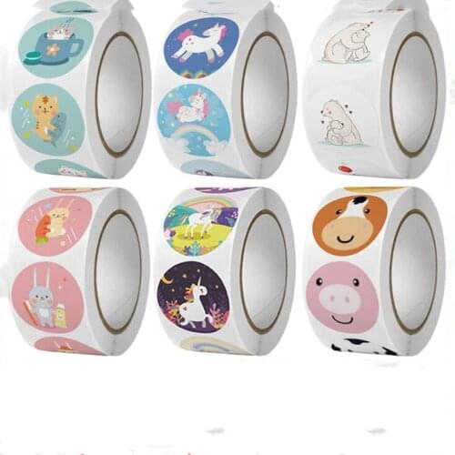 500pcs Unicorn Sticker Reward Cute Animals for Kids Classic Toy Decoration School Teacher Supplies Encouragement label