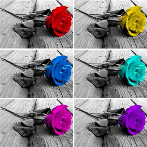 5D DIY Diamond Painting Flower Rhinestone Picture Rose Full Square/Round Rose Diamond Embroidery Mosaic Home Decoration Gift Kit