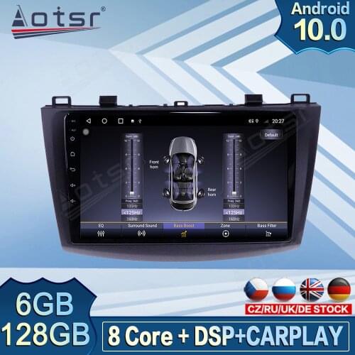 128GB Carplay Car Multimedia Player For Mazda 3 2 2009 - 2013 Android Radio Stereo GPS Navigation Video DVD HD Screen Head Unit