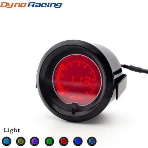 Brand New 2" 52mm EVO 7 Colors LCD Voltmeter Voltage gauge 8 -18V Volt Meter Car meter YC100114