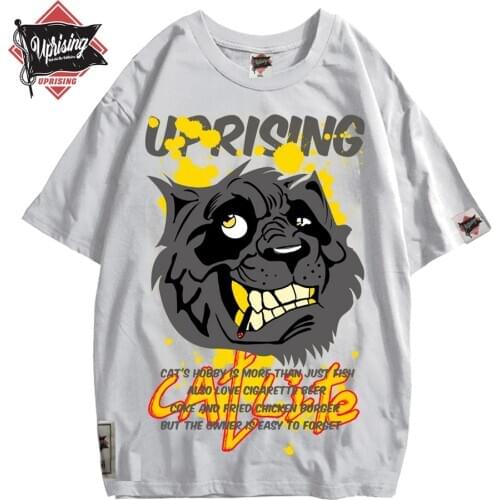 Oversize T Shirts Japanese Ninja Cat T-shirt half sleeve Ukiyoe cats tshirt Hip Hop Streetwear Cotton Top Tees drop shipping