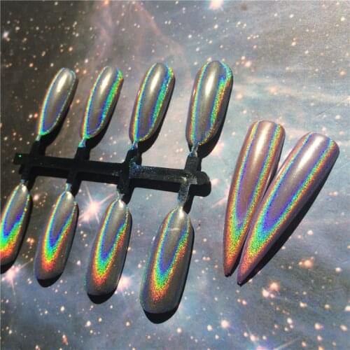1 jar 0.5g Holographic Powder Nail Mirror Chrome Powder Glitter Sequins Laser Unicorn Pigment for Nails Gel Nail Polish Manicure
