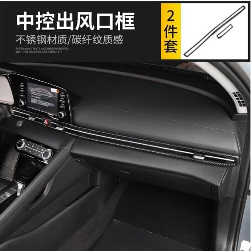ABS Chrome Car Dashboard Air Outlet Vent Trim Cover Sticker Decoration Frame For Hyundai Elantra 2021 accessories