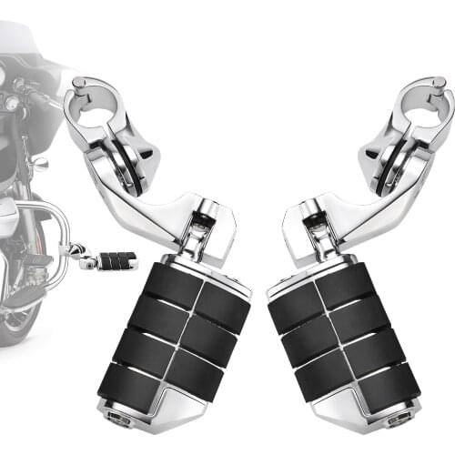 1.25" Engine Guard 1/4 Motorcycle Highway Bar Pegs Foot Pegs for Sportster Softail Dyna Electra Glide Road King Street Glide