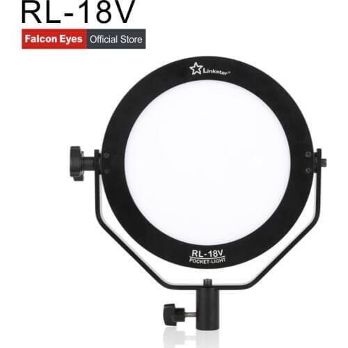 18W 5600K Round Ultrathin Soft Daylight LED Photo Video Film Shooting Continuous Portable Pocket Light Dimmable RL-18V