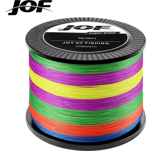 JOF 4 Braided Fishing Line Multifilament 300M 500M 1000M Carp Fishing Japanese Braided Wire Fishing Accessories Pe Line