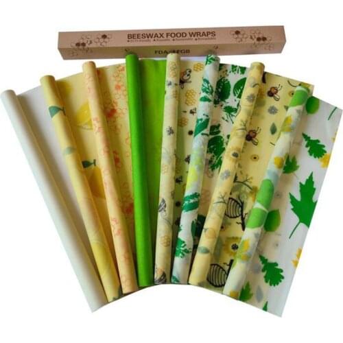 Reusable Beeswax Cloth Wrap Food Fresh Bag Food Storage Organic Cotton Bees Wax Wrap Cloth 100X33CM