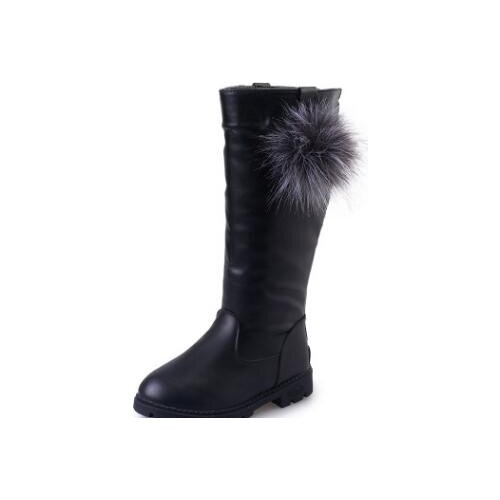 Female Child Fashion red shoes Child Snow Boots Child Brief Plush Boots High-leg Baby Warm shoes Princess Sneakers