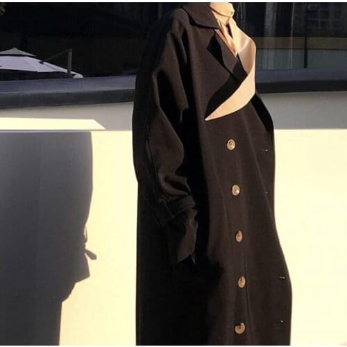 New Double-breasted Women Long Coat Ladies Long-sleeved Trench Jacket Outweat Top Clothes Female