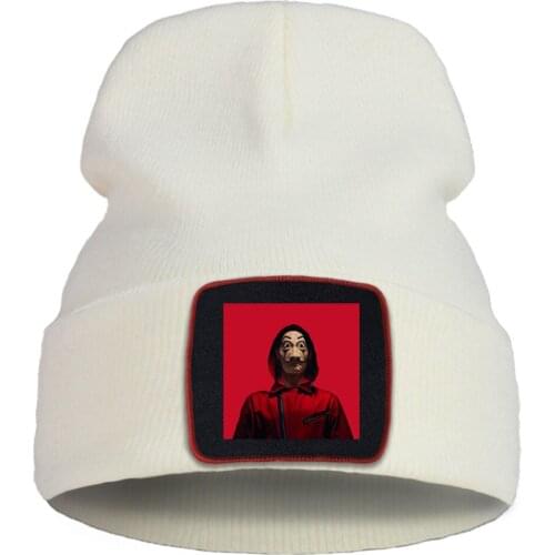 La Casa De Papel Print 2020 Solid Color Knitted Caps Soft Warm Winter Hat Outdoor Hip Hop Unisex Caps Comfort Creative Caps