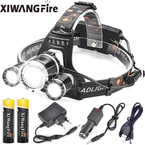 Portable Led Headlights USB Rechargeable Lamp Zoom Fishing Headlights Hunting Headlamp Camping Headlights Use 18650 Battery