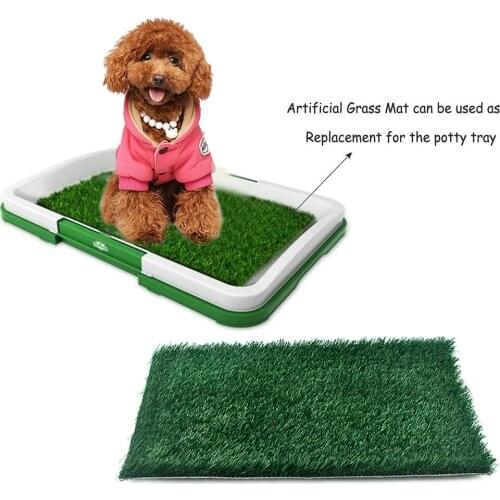 Portable Dog Training Toilet Potty Pet Puppy Litter Toilet Tray Pad Mat Artificial Grass Toilet Mat Dog Cat Clean Pet Suppies