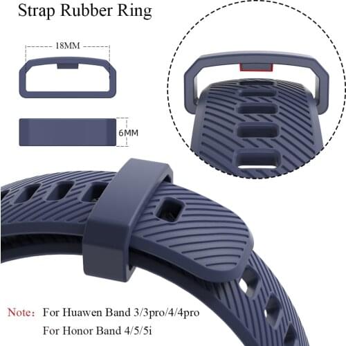 For Huawei Band 3 4 Pro Strap 3 Pcs Rubber Ring Retaining Ring For Honor band 4 5 Wristband Band Keeper Security Holder Retainer