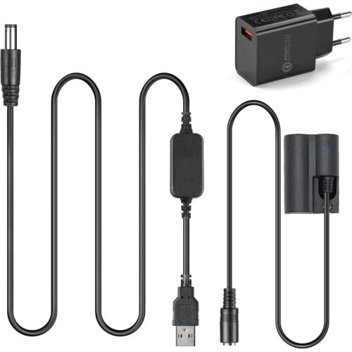 ACK-E2 Mobile Power USB Charger Cable DR-400 BG-E2 E2N BP-511 Dummy Battery USB Adapter for Canon EOS 20D 30D 40D 5D 50D D30 D60