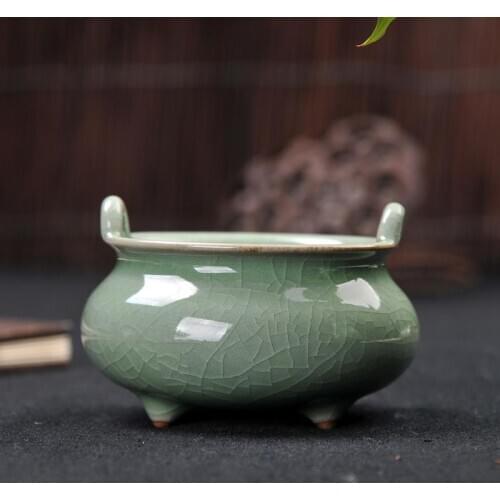 Inserted incense Buddhism Buddha antique tripod incense burner incense coil incense aroma oil burner