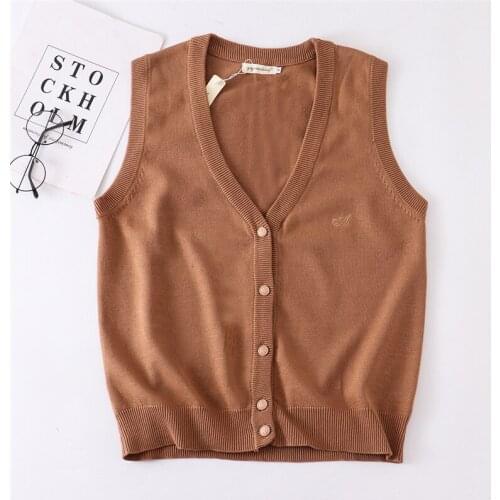 Japanese School JK Uniform Knitted Sweater Vest Ladies Sleeveless Waistcoat For Girls Winter Anime Vest Cardigan Jacket Women