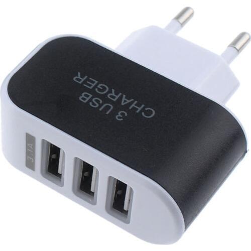 3-Ports Mobile Phone Universal Fast Charge EU Plug Travel Wall Charger Adapter Multi USB Charger 5V 3.1A Travel Wall Charger