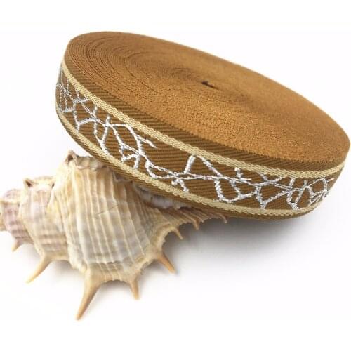 10Yards 15mm 5/8" Sewing Fabric Ribbon Wedding Party Home Clothing Accessory Geometric Woven Jacquard Ribbon Card Wrapping