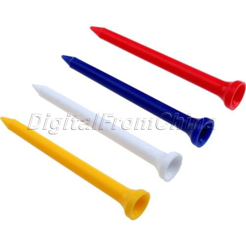 100 Pcs 70mm Plastic Step Down Golf Tees Graduated Castle Tee Height Control Cupped Shaped Golf Ball Tees Practice Accessories