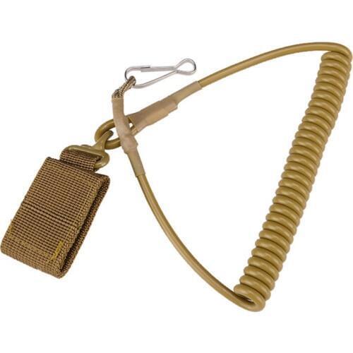 2018 New Sling Tactical Pistol Elastic Lanyard Spring Retention Rope Keychain Camping Hiking Outdoor Tools