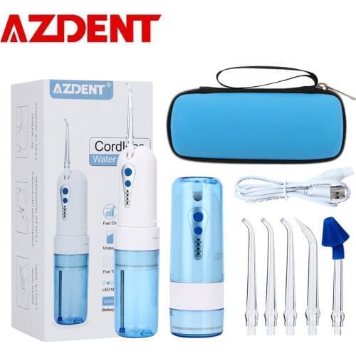 4 Mode Portable Oral Jet Irrigator Travel Bag Cordless Water Dental Flosser USB Charger Nose Mouthwash Tooth Clean 200ml+5 Tips
