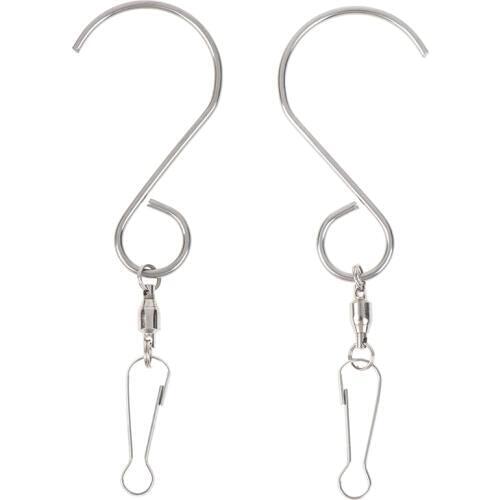 5Pcs Spinning Swivel S-Hooks For LED Solar Color Changing Wind Chimes S Shaped Wall Hangers Multi-Purposes Rotatable Hook