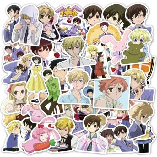 VANMAXX 50 PCS Ouran High School Host Club Stickers Waterproof Vinyl Decal for Laptop Helmet Bicycle Luggage