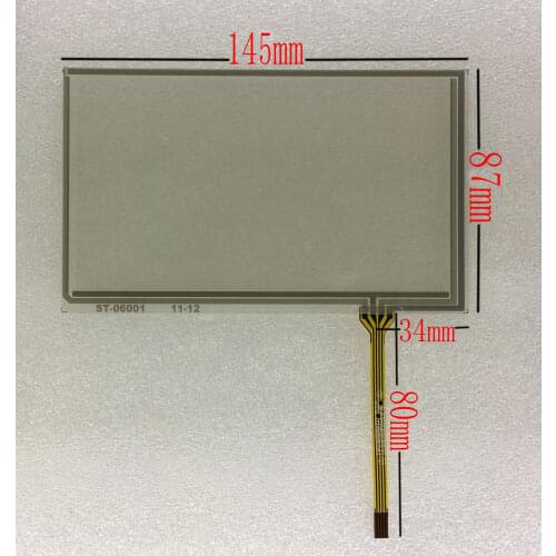 6 inch 4 wire car DVD touch screen panel digitizer sensor glass 145mm*87mm