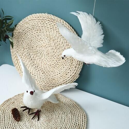 White Pigeon Wedding Decoration Simulation White Pigeon Home Living Room Decoration Bird Toy Car Decoration