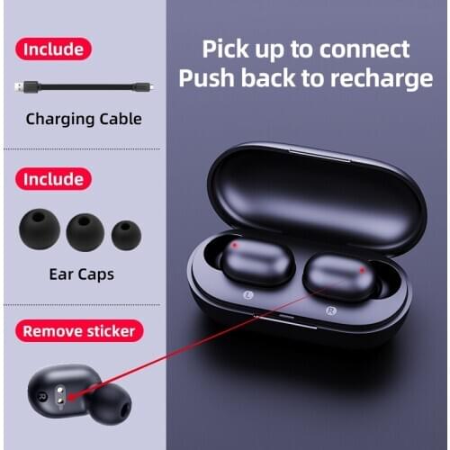 TWS GT1 Fingerprint Touch Earphone HD Stereo Wireless Earphones Noise Cancelling Gaming Headset Bluetooth Wireless Earphones