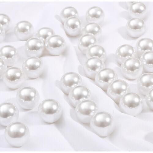 Hot sale 2-18mm No Hole white Color Round plastic Acrylic pearl Craft ABS Imitation Pearl Resin Scrapbook Beads DIY Decorate