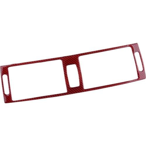 Red Carbon Fiber Console Middle Air Conditioning Vent Outlet Cover Trim Fit for BMW X5 E70 X6 E71 2008 2009 2010 2011 2012 2013
