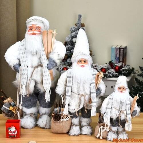 30/45/60cm Santa Claus Doll for Christmas Decorations Christmas New Year Kids Gift Christmas Tree Decor Party Supplies Noel Doll