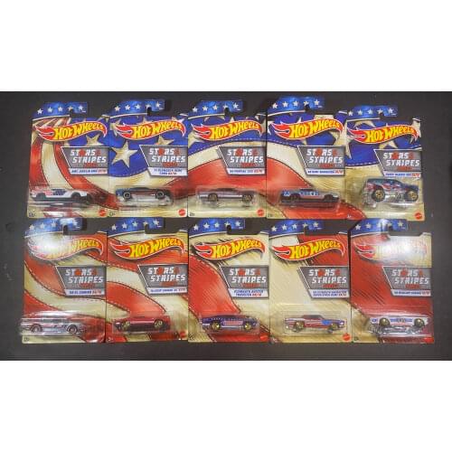 Hot Wheels Cars Stars Stripes American Flag PLYMOUTH PONTAIC GTO 1/64 Muscle Car