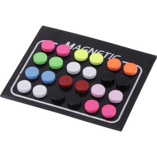 12 Pair 8mm Mix Color 8mm Round Magnetic Stud Earrings for Kids Teen Girls Womens