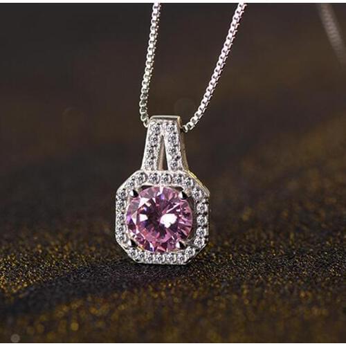 Fashion 925 Sterling Silver Pendants Necklaces For Women Wedding Jewelry Accessory Luxury AAA Austrian Crystal Girl Choker Joyas