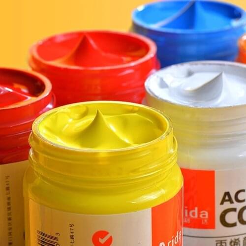 Acrylic Paints 12/24 Colors Professional Brush Set 50ml Tubes Artist Drawing Painting Pigment Hand Painted Wall Paint Clothes