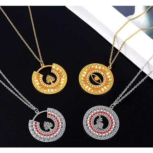 Christmas Elk Pendant Choker Necklace For Women Collar Stainless Steel Charming Chain Necklaces Gold Silver Romantic Jewelry