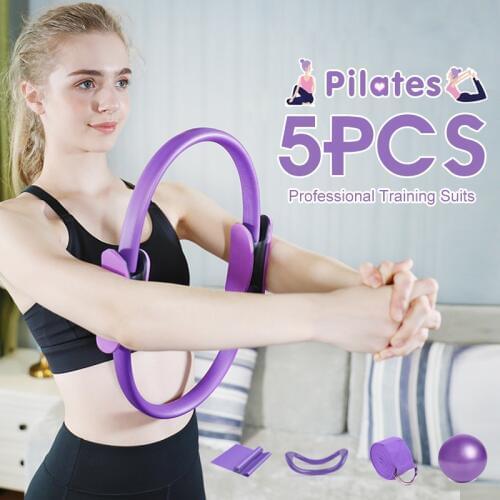 Professional Women Fitness Equipment Pilates Slimming Yoga Ring Circle Gym Workout Training Tool Bodybuilding Exercise 1-5PCS