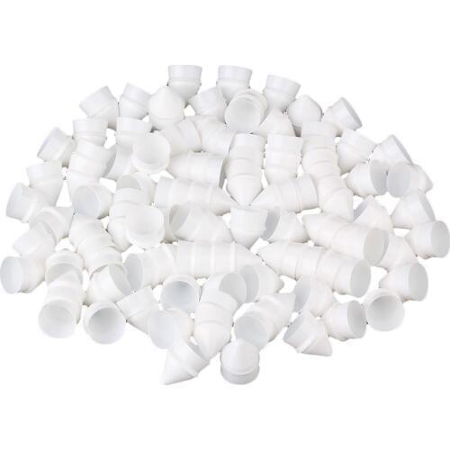 27x22mm White Plastic Japan Type Dispensing Industrial Syringe Piston for 30CC 50CC Syringe Barrel Pack of 100