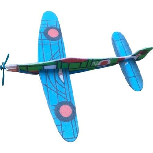 DIY Assembled Aircraft Model Hand-Made Material Foam Hand Throwing Aircraft Technology Small Invention Children Toy Random Color