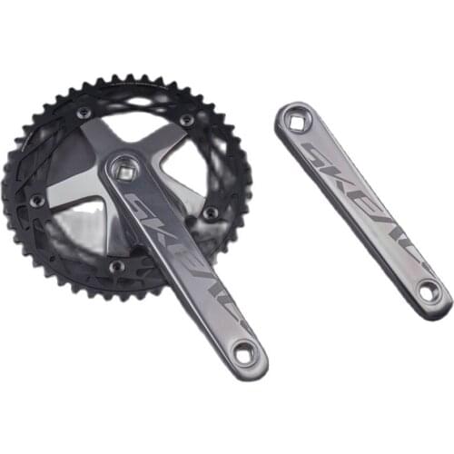 SKE Fixed Gear Alumniun Alloy Square Hole Crankset Spider Platters 48T Length 170mm BCD144mm TRACK BIKE Chainwheel