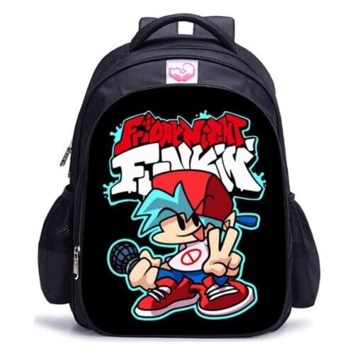 16 Inch Game Friday Night Funkin Backpack Kids Boys Girls School Shoulder Bags Daily Bags Teenager Student College Mochila