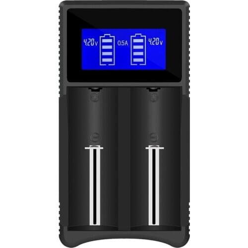 Universal Battery Charger, LCD Display Smart Charger for Rechargeable Batteries Li-ion batteries 18650 18490 18350 17670 17500 1