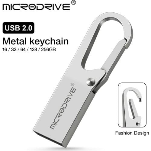 Super mini 16GB 32GB 64GB 128GB pendrive metal USB flash drive pen drive USB2.0 waterproof silver u disk memoria cel usb stick